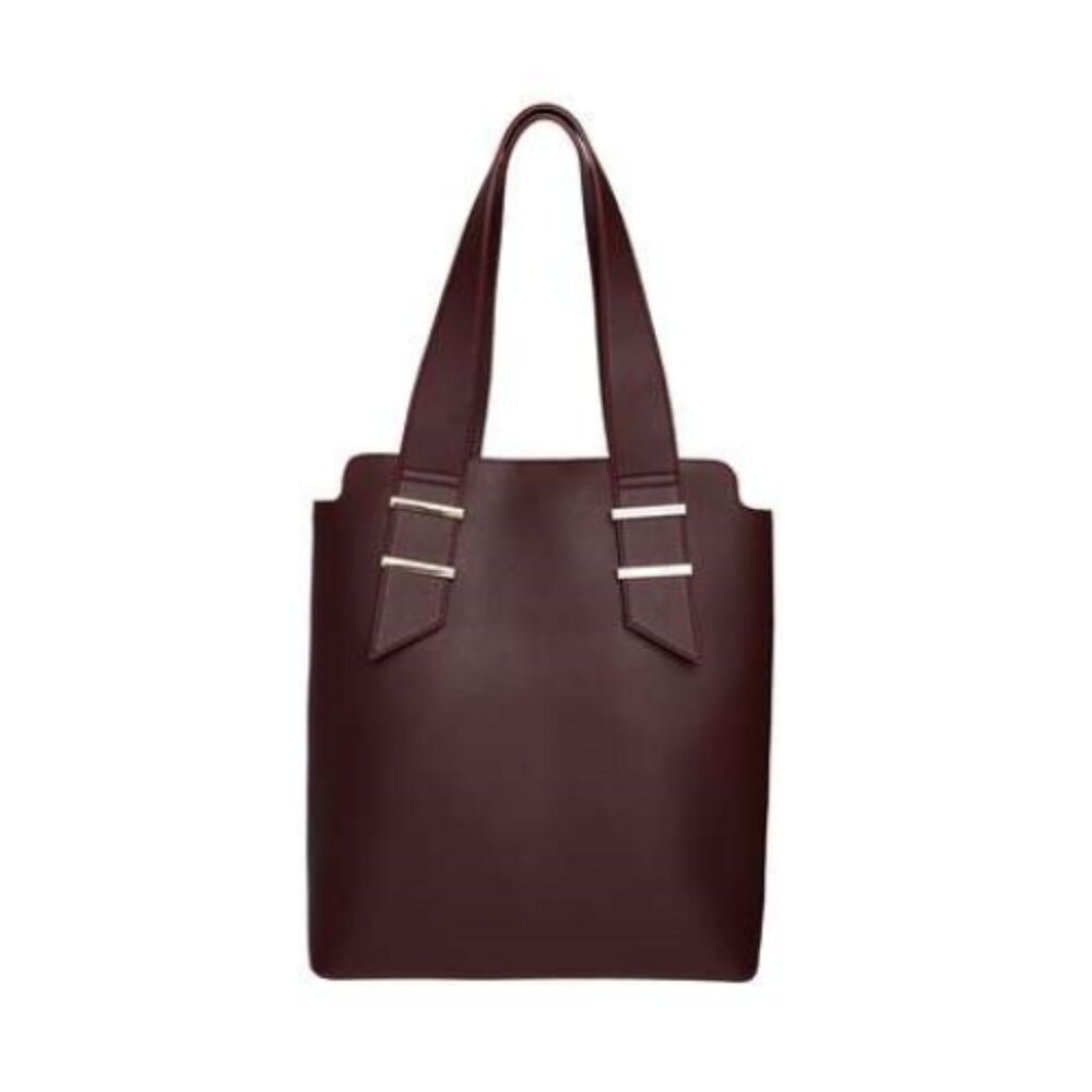 Lionel Handbags Brielle Tote 100% Vegan 15" x 13" x 4.3" Burgundy NWT